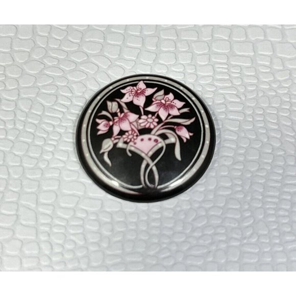 Signed Michaela Frey Round Flower Brooch Pin Bouquet Handmade in Austria 1.25 in - Picture 6 of 6